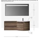 Wall-mounted washbasin cabinet with drawers Karosta