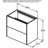 Single wooden washbasin cabinet with drawers Niksic