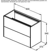 Single wall-mounted washbasin cabinet with drawers Niksic