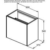 Single wall-mounted washbasin cabinet with drawers Niksic