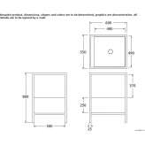 Pojedyncza szafka podumywalkowa z szufladami Altadena