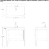 Carrara marble console sink with drawers Macroom