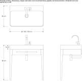 Carrara marble console sink with towel rail Macroom