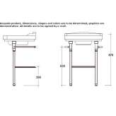 Metal console washbasin with towel rack Fizes