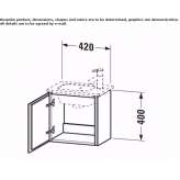 Wall-mounted washbasin cabinet with doors Isparta