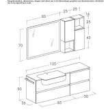 Under-washbasin cabinet with towel rack Seiffen