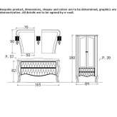 Double washbasin cabinet with drawers Napanee