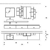 Oak sectional washbasin cabinet with integrated washbasin Panaci