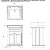 Wooden washbasin cabinet with doors Piaxtla