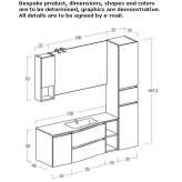 Wall-mounted washbasin cabinet Tornio