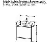 Walnut console sink Taberg