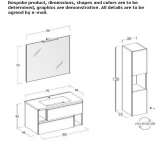 Wall-mounted washbasin cabinet with drawers Lapa