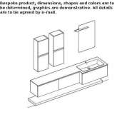 Single wall-mounted washbasin cabinet with integrated washbasin Dobrzany