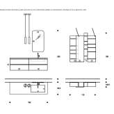 Sectional laminate washbasin cabinet with integrated washbasin Panaci