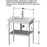 Floor-standing metal console sink with towel rack Truckee