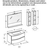 Wall-mounted washbasin cabinet with drawers Lapa