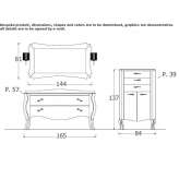 Double washbasin cabinet with drawers Napanee