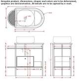 Sectional console sink Cafayate