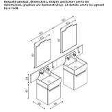 Wall-mounted washbasin cabinet Banon