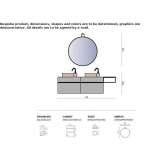 Segmented double washbasin cabinet for wall mounting Torphins