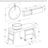 Single, fir cabinet under the washbasin with a towel rack Seiffen