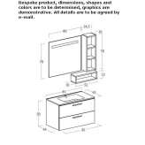 Wall-mounted washbasin cabinet with drawers Hurigny