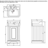 Wooden washbasin cabinet with doors Schitu