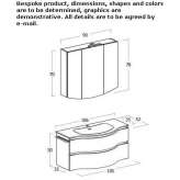 Single wall-mounted washbasin cabinet with drawers Hurigny