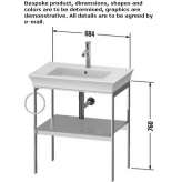 Floor-standing metal console sink with towel rack Truckee