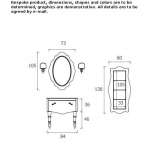Washbasin cabinet with drawers Moche