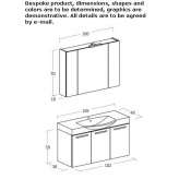 Wooden wall-mounted washbasin cabinet with doors Hurigny