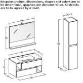 Wall-mounted washbasin cabinet with drawers Lapa