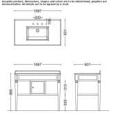 Double wooden console sink with integrated sink Domokos