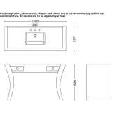 Wooden console sink with integrated sink Champeix