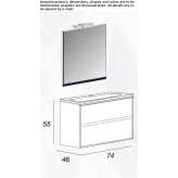 Wall-mounted washbasin cabinet Yamba