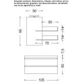 Washbasin cabinet with drawers Ipis