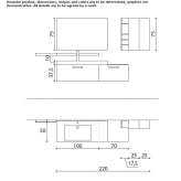 Wall-mounted washbasin cabinet with drawers Catlin