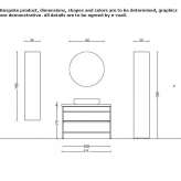 Zlew konsolowy z aluminium i drewna Guabal