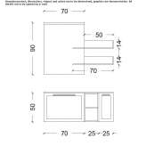 Wall-mounted washbasin cabinet with drawers Komotini