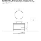 Zlew konsolowy z aluminium i drewna Guabal