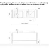 Pietraluce® double console sink Hocking