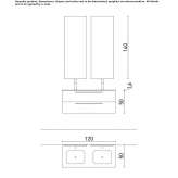 Double wall-mounted washbasin cabinet with drawers Lavendon