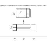 Wooden sectional washbasin cabinet with drawers Mudurnu