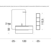 Wooden sectional washbasin cabinet with drawers Pokolbin