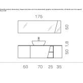 Wooden sectional washbasin cabinet with a mirror Meinedo