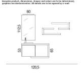 Single wooden washbasin cabinet Grenay