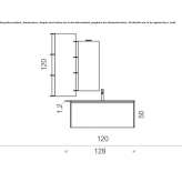 Segmented single washbasin cabinet for wall mounting Zvony