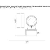 Larch bathroom cabinet/washbasin cabinet Grenay