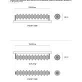 Horizontal decorative radiator made of powder-coated steel Felahiye