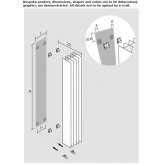 Decorative low temperature radiator made of extruded aluminum Beire